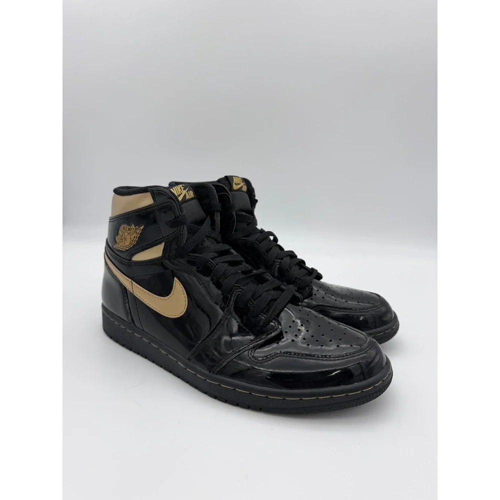 Nike Air Jordan 1 Retro High OG Black Metallic Gold 555088-032 Mens 10.5